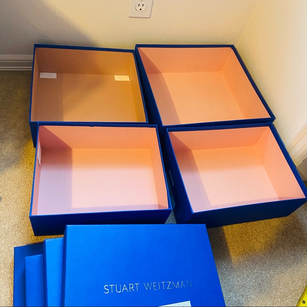 Stuart Weitzman empty box organizer blue purple - Picture 10 of 10